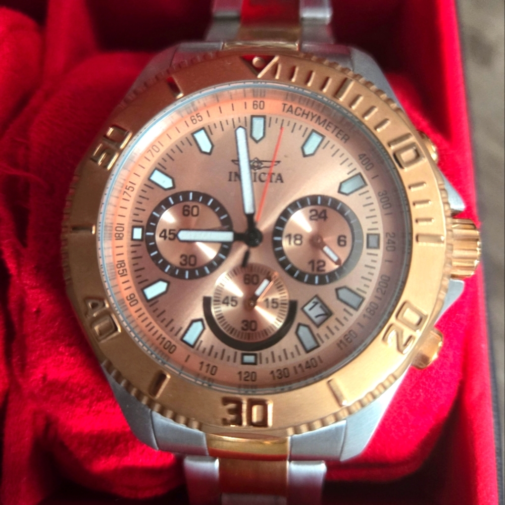 Invicta 17363 Pro Diver Chronograph Tachymeter Date Stainless Steel Mens Watch